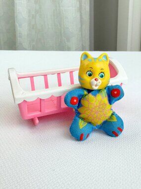 1989 So Small Babies Dandy Lion & Cradle Vintage Lewis Galoob